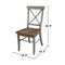 International Concepts Set of Two X-Back Chair, with Solid Wood Seat, Hickory/Stone C41-613P - alternate 6